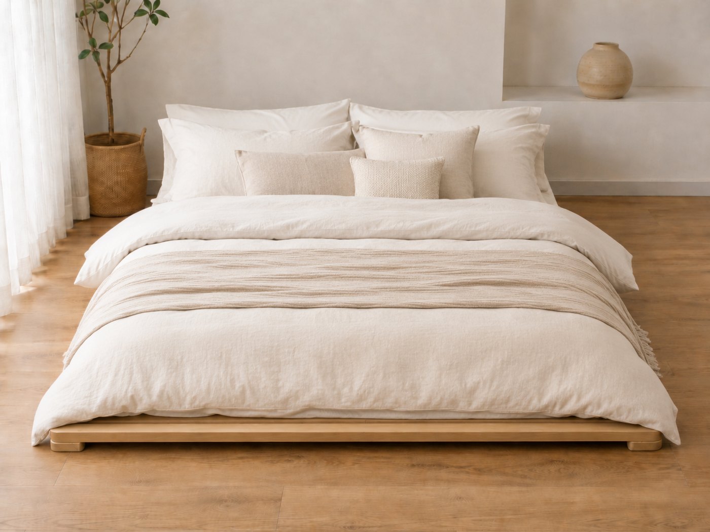 Pat făcut cu lenjerie de in — Groundsleep